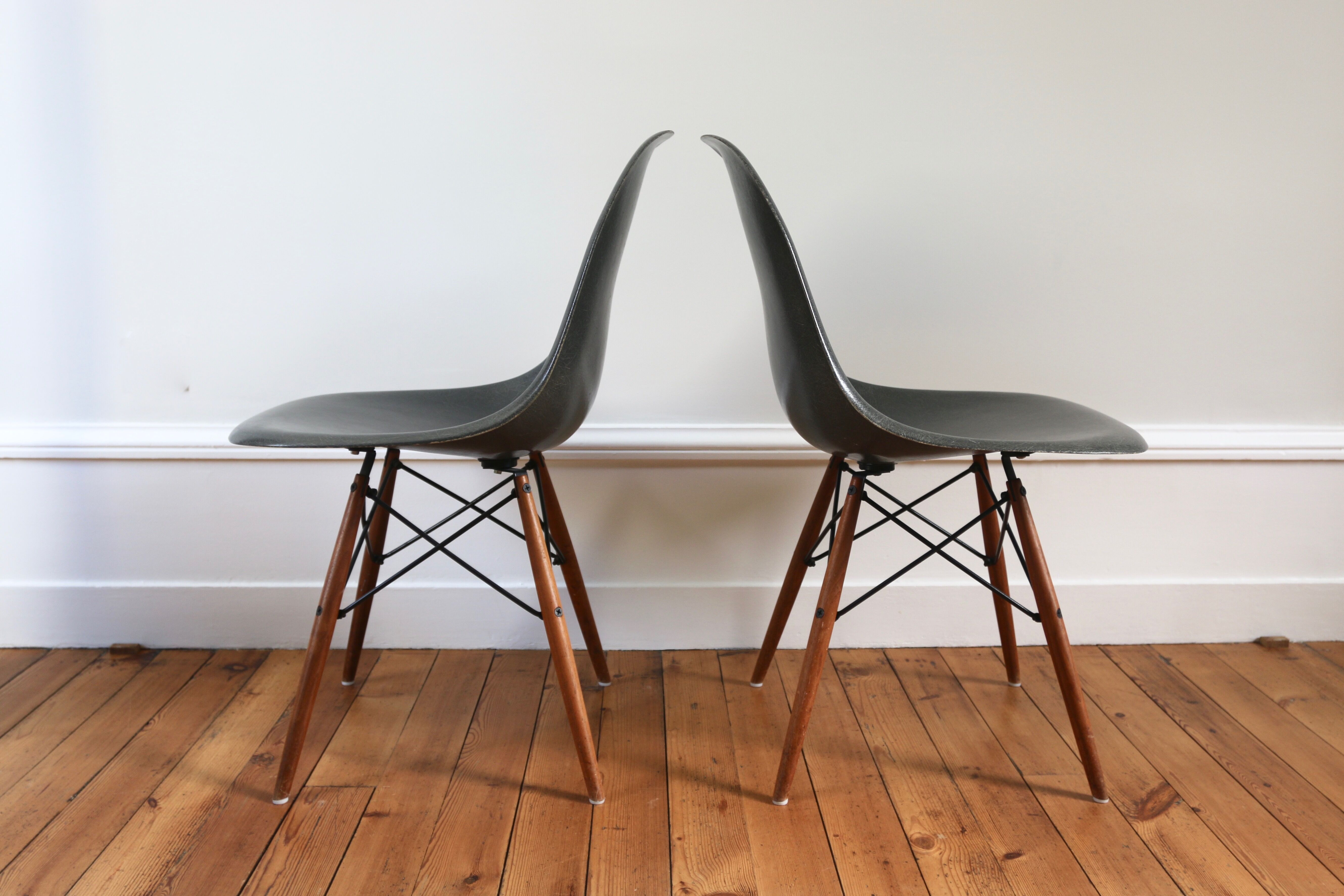 Pair of DSW chairs by Charles & Ray Eames for Herman Miller 60