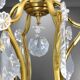 Lustrous Gold Bronze & Bohemian Crystal with Six Lights Louis XV * Lucien GAU
