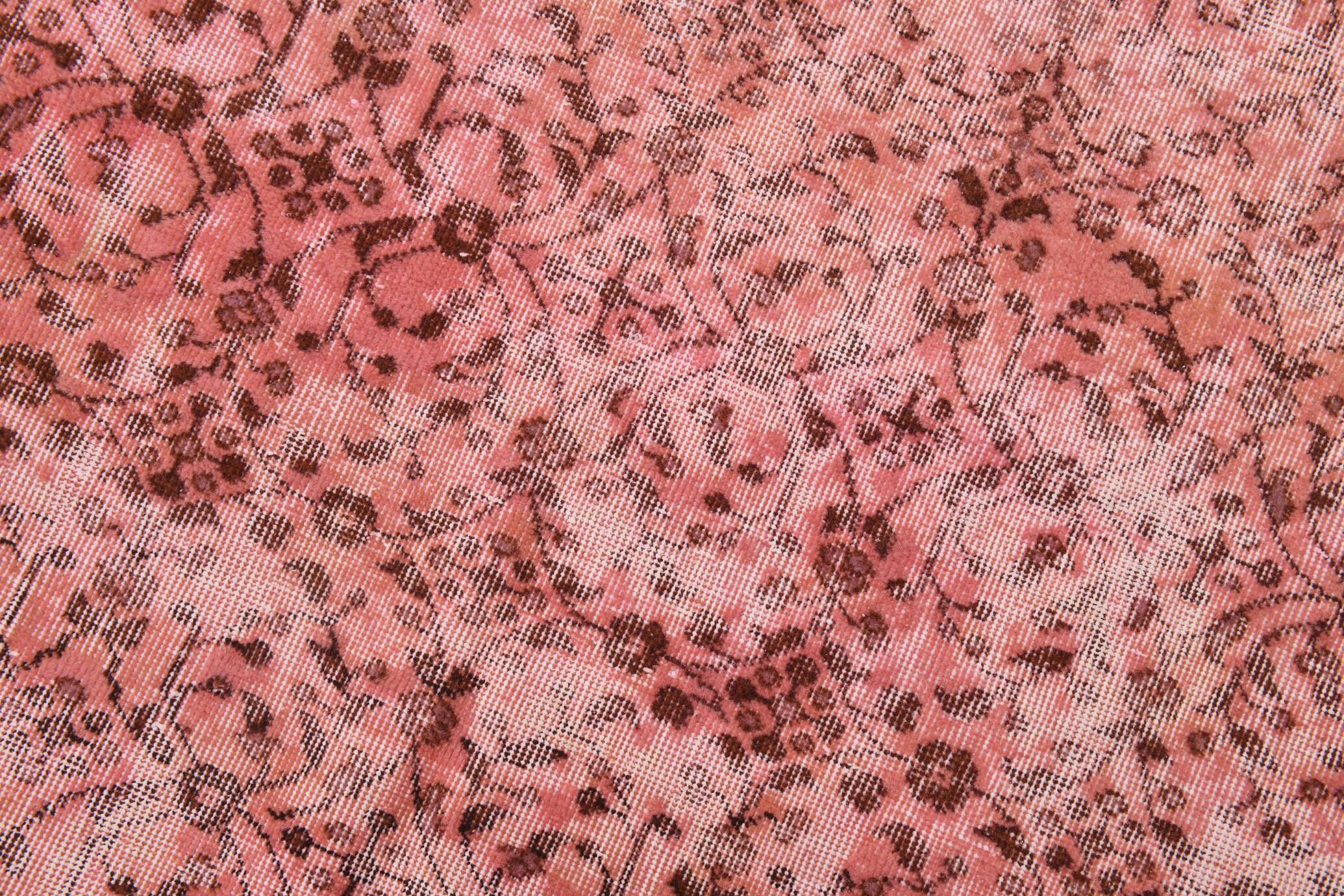 Vintage Large Pink & Red Floral Rug, 207x297Cm