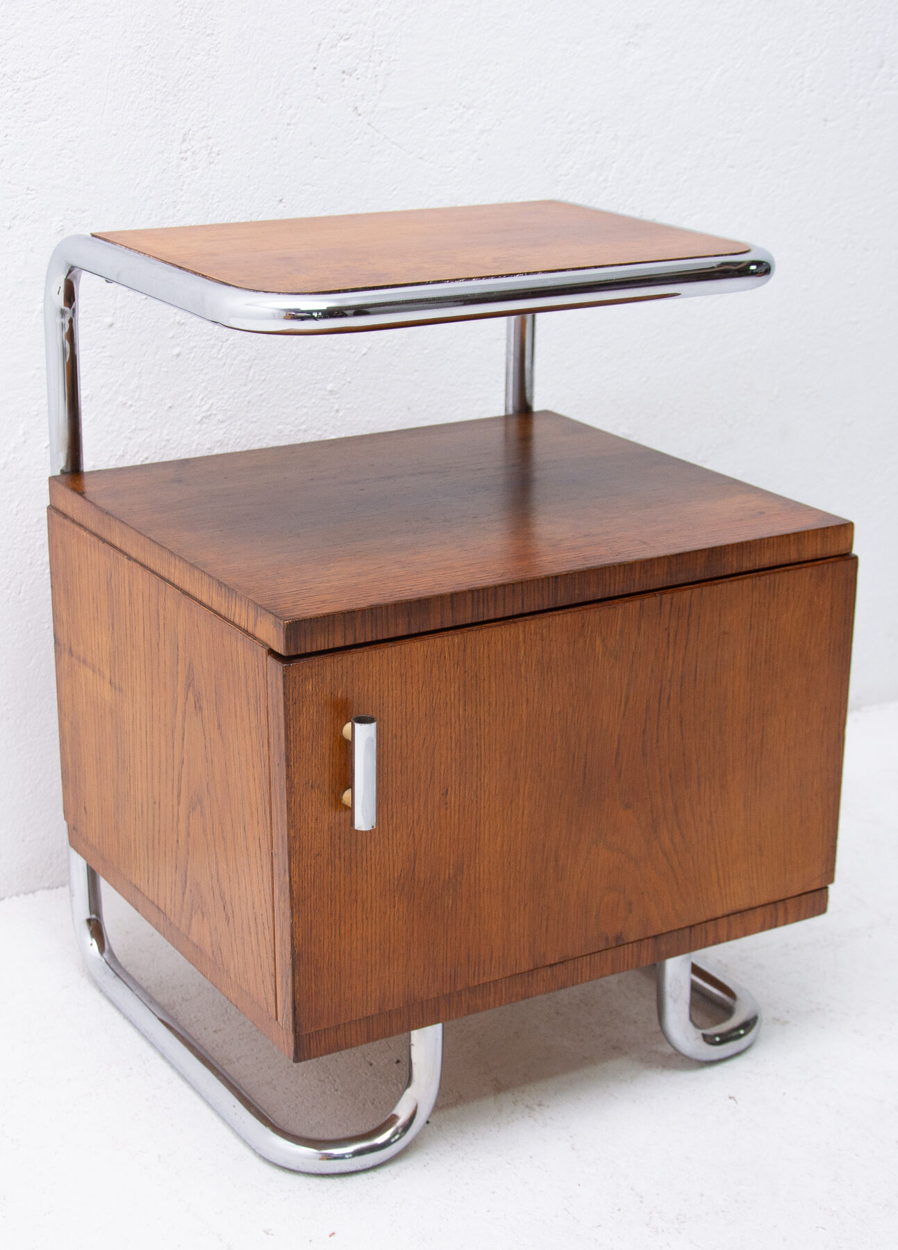 Pair of functionalist chromed night stands by Kovona, 1950’s, Czechoslovakia