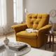 Vintage lounge set for 5, 3-seater convertible sofa and 2 armchairs, 70s.