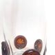 Crystal vase inlaid with button 1970s Height 25 cm