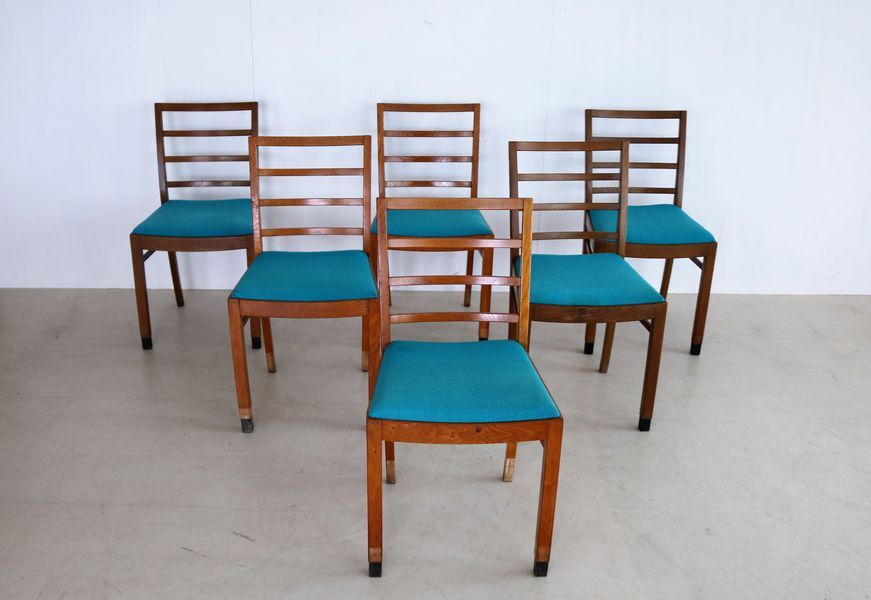 Ensemble de 6 chaises à manger danoises 1960