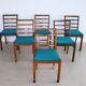 Ensemble de 6 chaises à manger danoises 1960