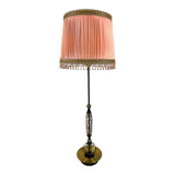 Austrian brass floor lamp pleated lampshade 1940-50’s
