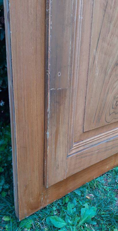 Cupboard door frame 121x97cm old wood paneled molded