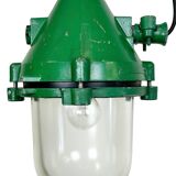 Green Industrial Cast Aluminium Explosion Proof Lamp, 1970s