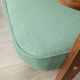 Vintage rustic oak armchair in green wool, 1960s