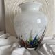 Large blown glass vase with polychrome inclusions in the Murano style.