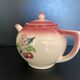 🍒 Magnificent Vintage Longwy Teapot - Cherry Decor - Handmade
