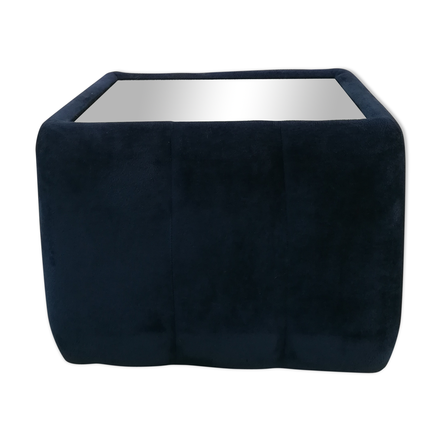 Velvet coffee table, mirror top