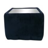 Velvet coffee table, mirror top