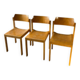 Set of 3 Rainer Schell chairs for Schlapp Möbel — 1970s