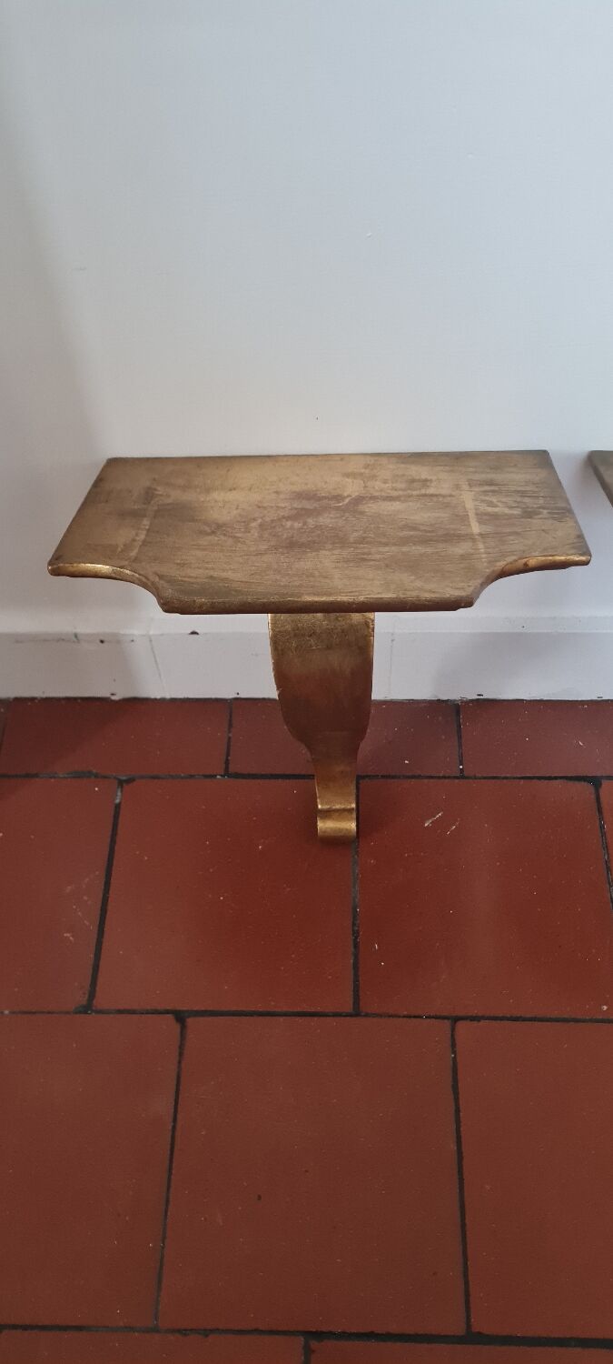 Pair of Florentine wall shelves