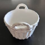 Ceramic basket plant pot