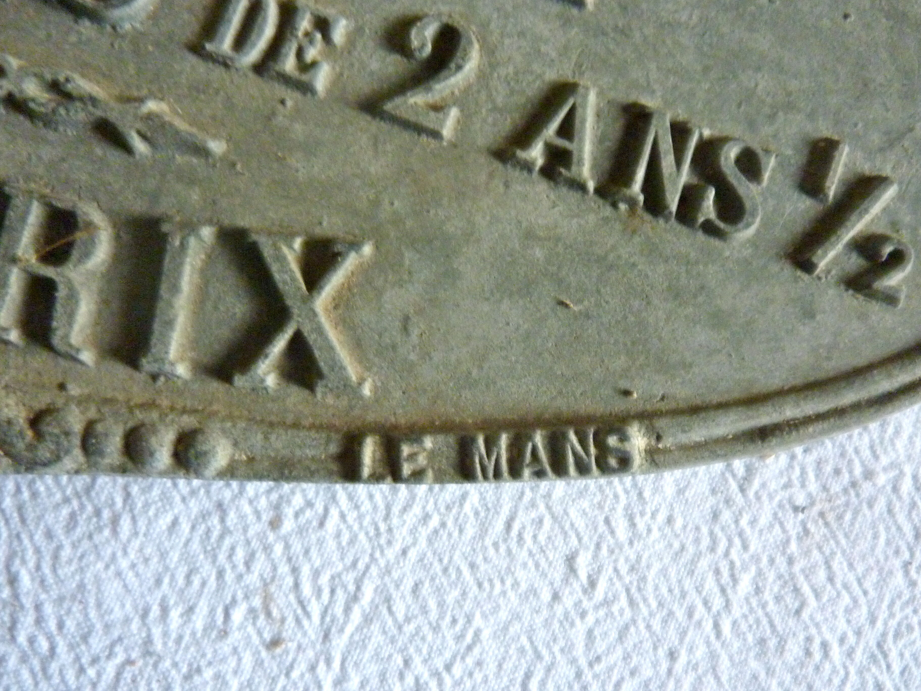 Plaque ancienne de concours agricole de 1923