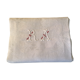 Square linen tablecloth marked RA