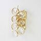 Golden brass and crystal wall light by Palwa, Germany, 1960s