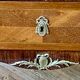 Small Louis XV-style chest of drawers  in veneer and bronze