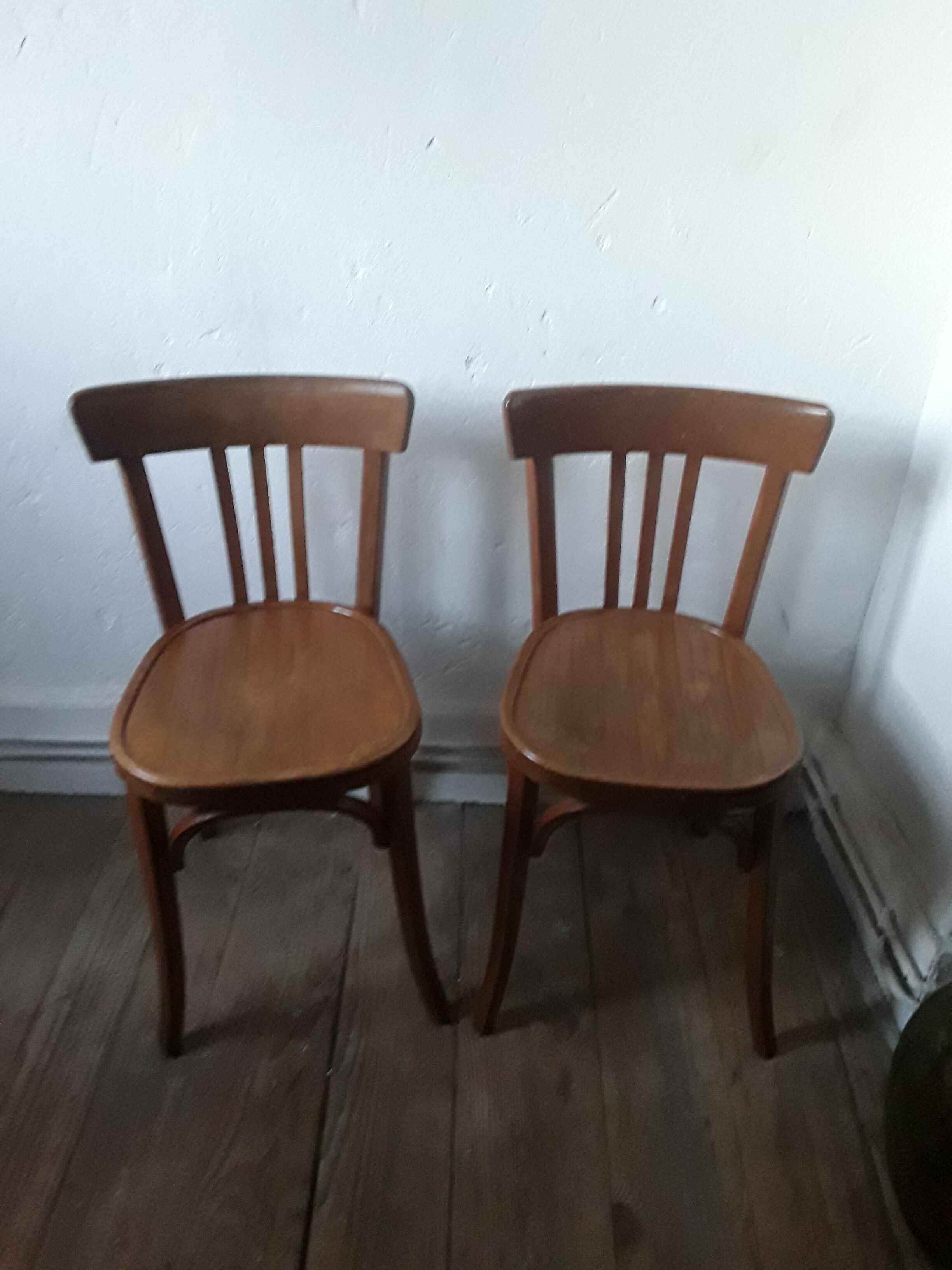 Pair of vintage Baumann bistro chairs
