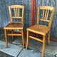 Lot de 2 chaises de bistrot bois 1950