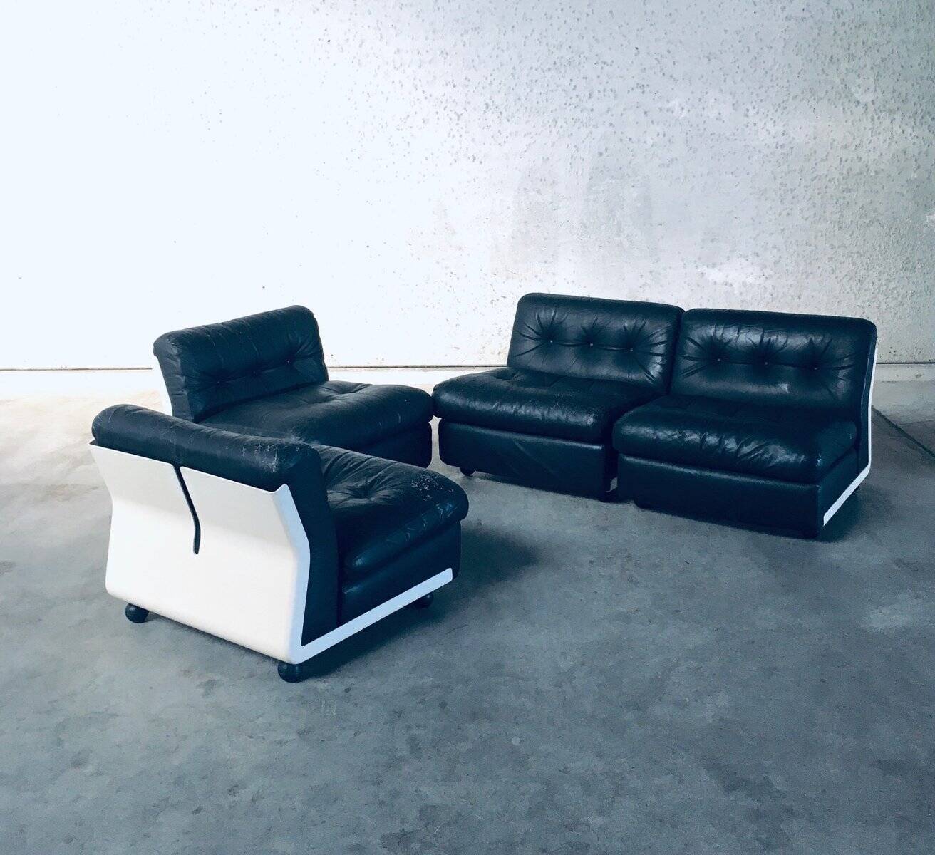 Mid-Century Modern Amanta Modular Sofa by Mario Bellini for B&B Italia, 1970s, Set of 4