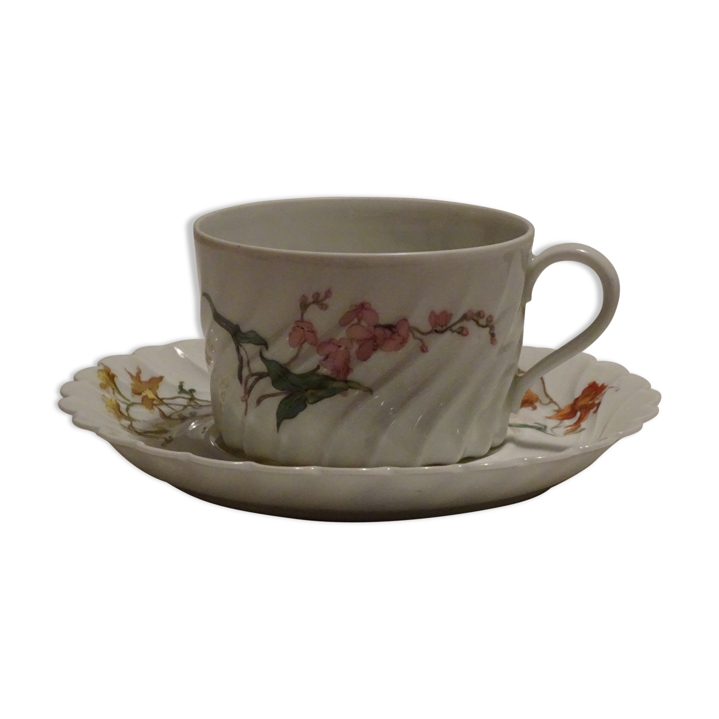 Set of 10 tea cups and eight under cups