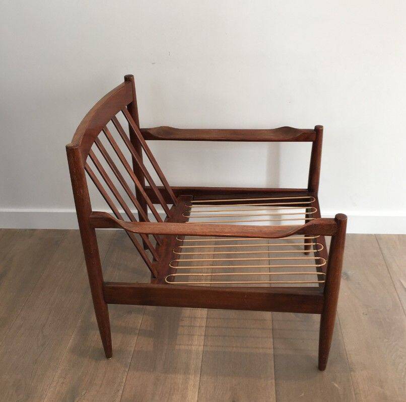 Pair of wooden armchairs