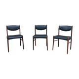 Series of 3 Scandinavian chairs from Chrobat S for Sax in Rio Rosewood