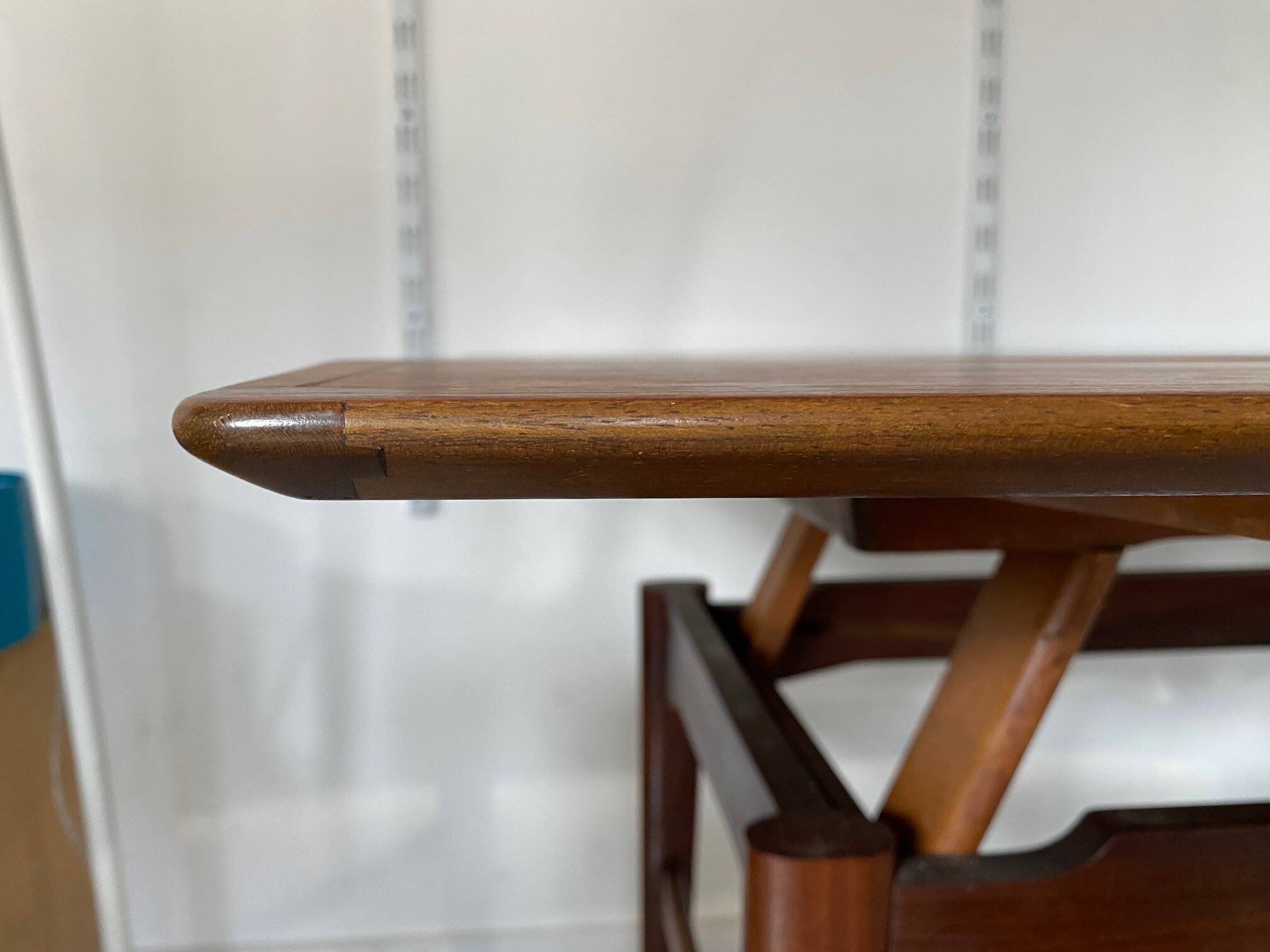 Convertible coffee table by Niels Bach extendable and liftable Scandinavian Danish vintage teak an60