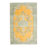 Tapis d'aire en laine et coton turc vintage des années 1970, noué à la main, 176x274.