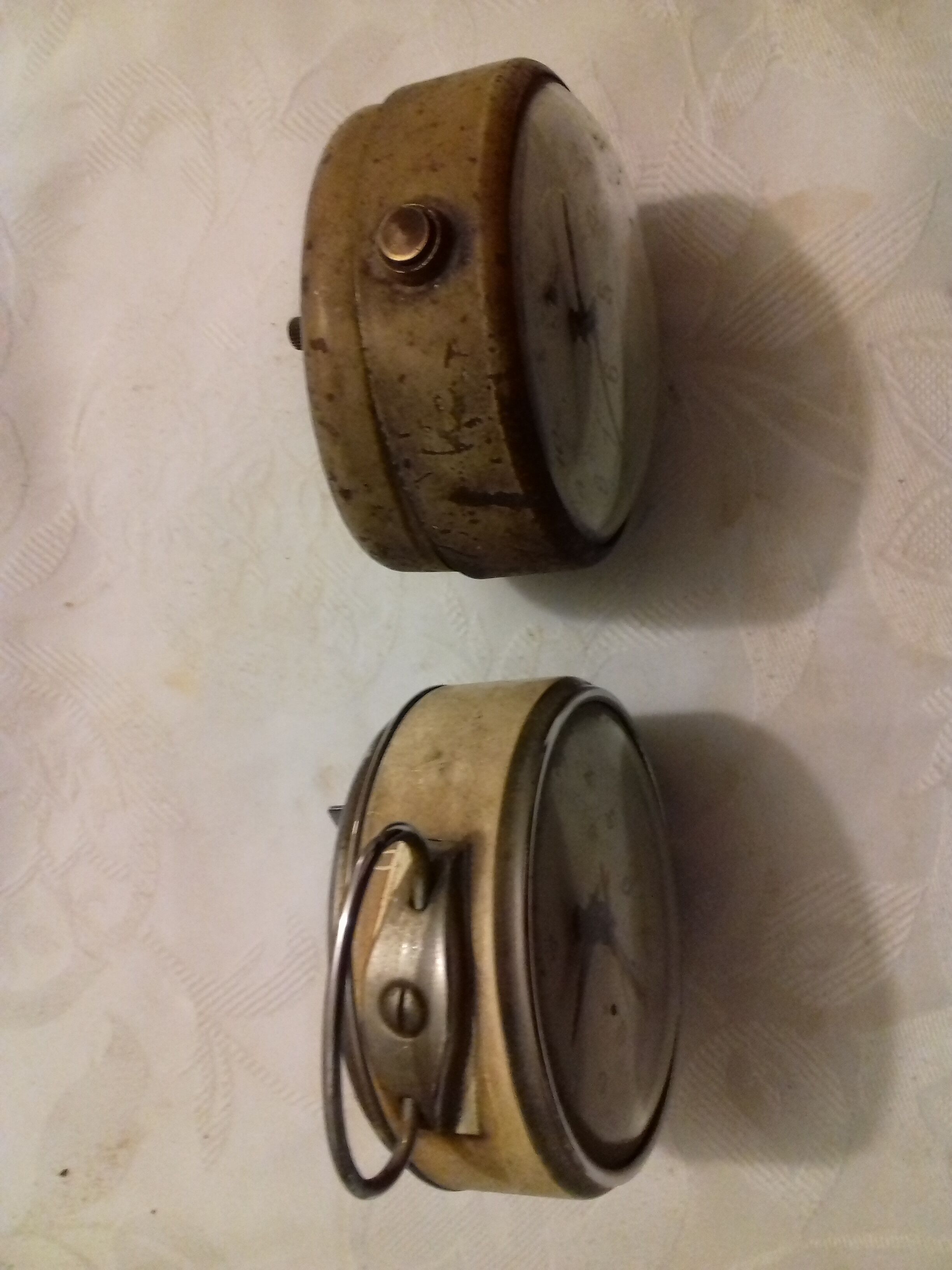 Vintage alarm clocks duo