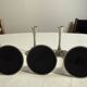Set of 6 metal candle holders AMC vintage Space Age style