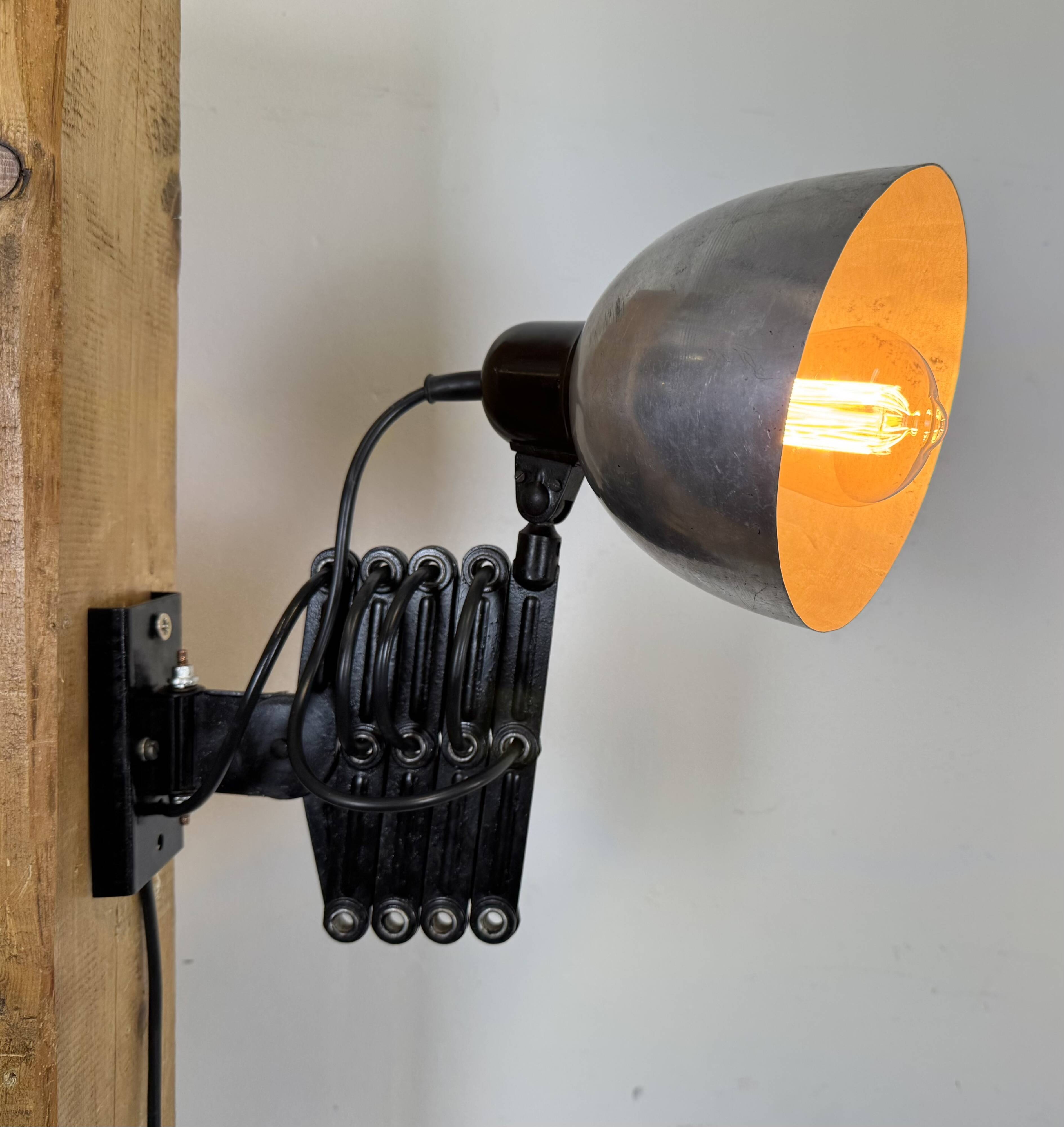 Industrial Midcentury Scissor Wall Lamp, 1950s