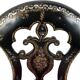 High-backed chair in wood and burgundy boiled cardboard, Napoleon III