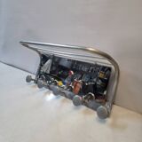 Antique aluminum coat rack with 5 hooks