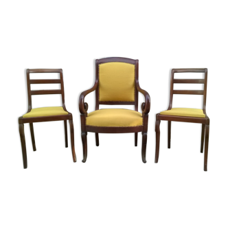 Ensemble fauteuils et chaise restauration