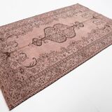 Tapis Vintage Kilim Rose Poudré Motifs Anatoliens, 176x282