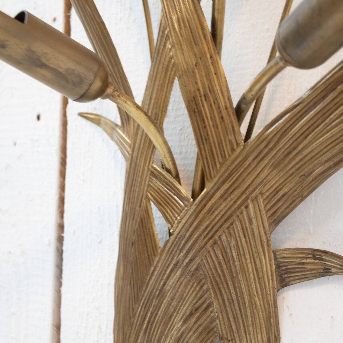 Vintage Brass Wall Lights, 1970s, Set of 2