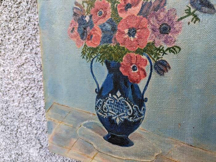 Old painting "Anemones"