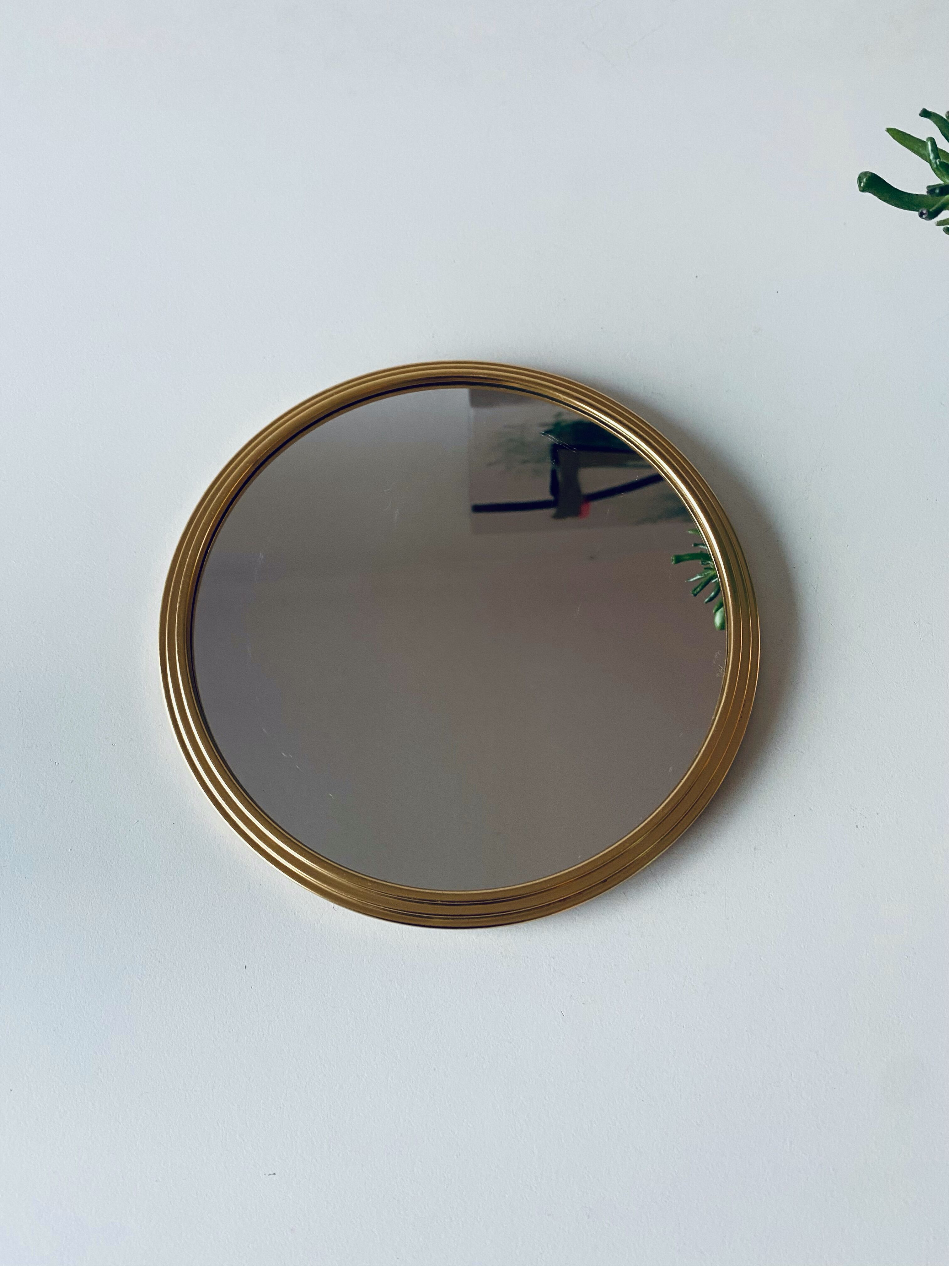 Vintage brass mirror