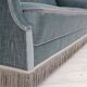 1960s, Danish 3 seater sofa, light blue velour, original good condition.