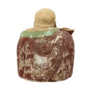 Statue en bois polychrome de Bouddha rieur XL