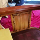 Old set sofa and rattan chair and caning