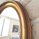 Miroir ancien ovale 68x79cm