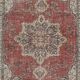 Traditional Vintage Handmade Turkish Area Rug. Hand-knotted Wool Carpet with Medallion Design