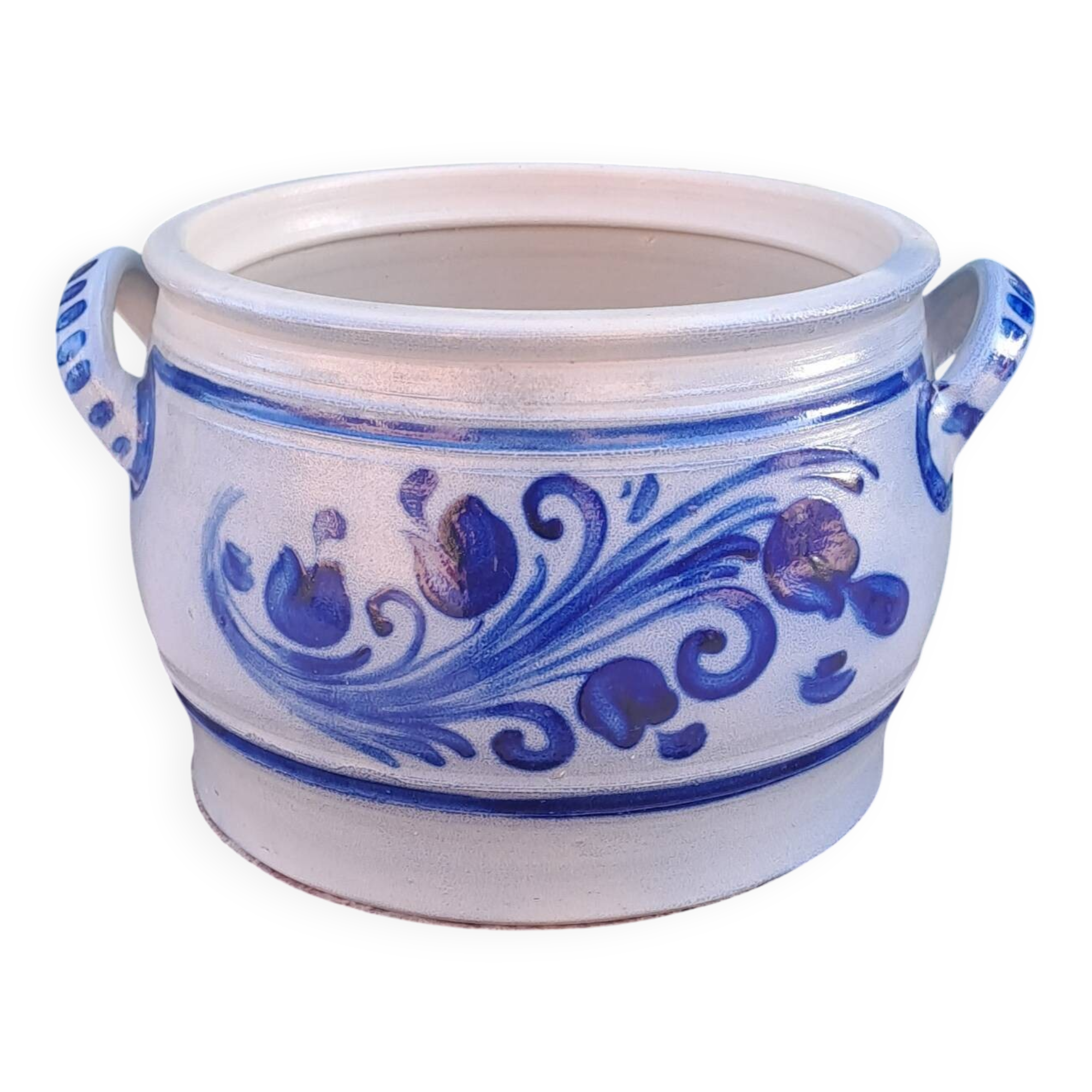 Alsace stoneware grease pot