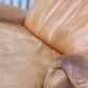 Mid-century vintage high back leather Swivel Armchair with Ottoman, 1970s