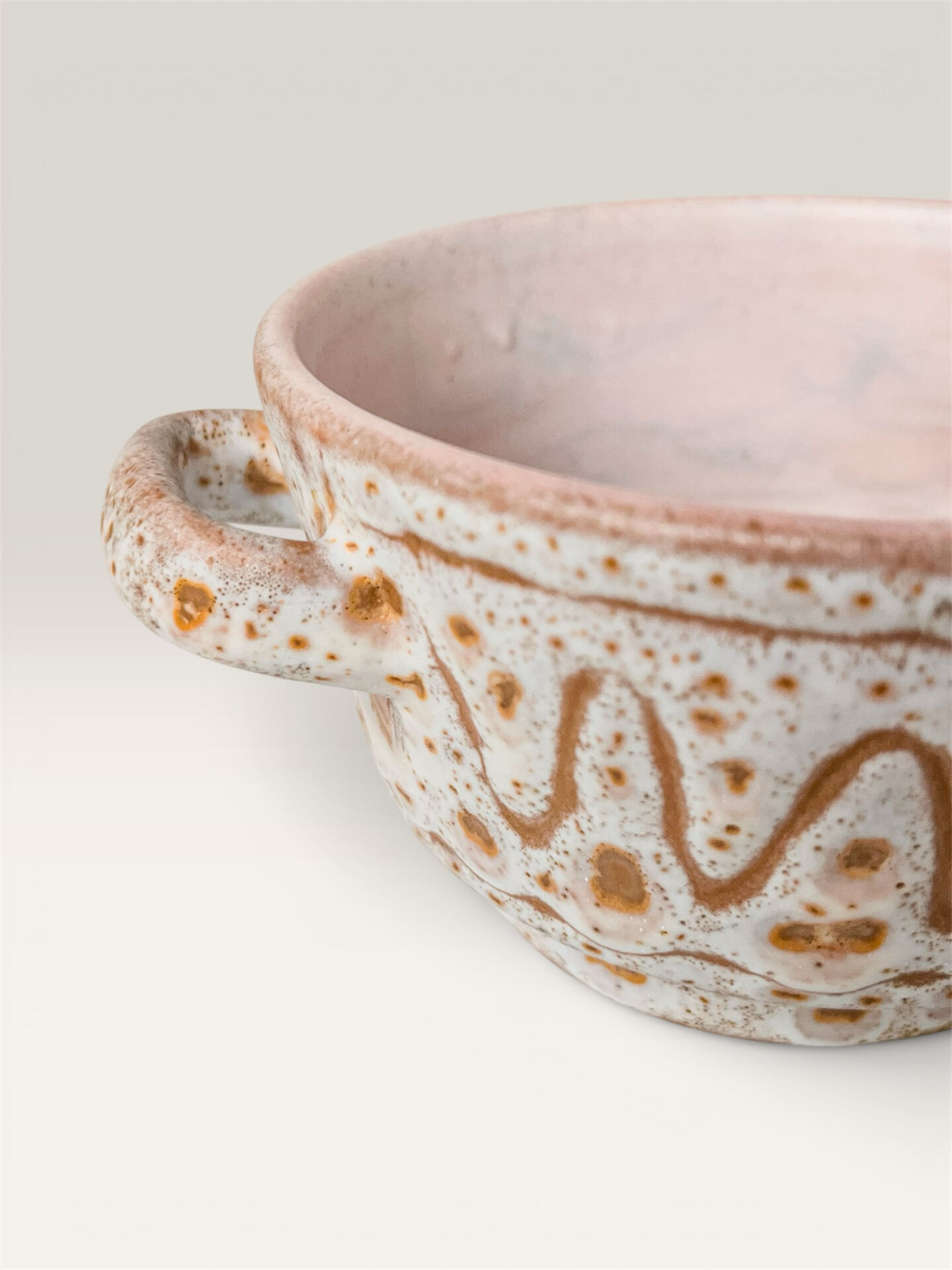 Vintage earthenware bowl from Vallauris by Jean Austruy 50/60.