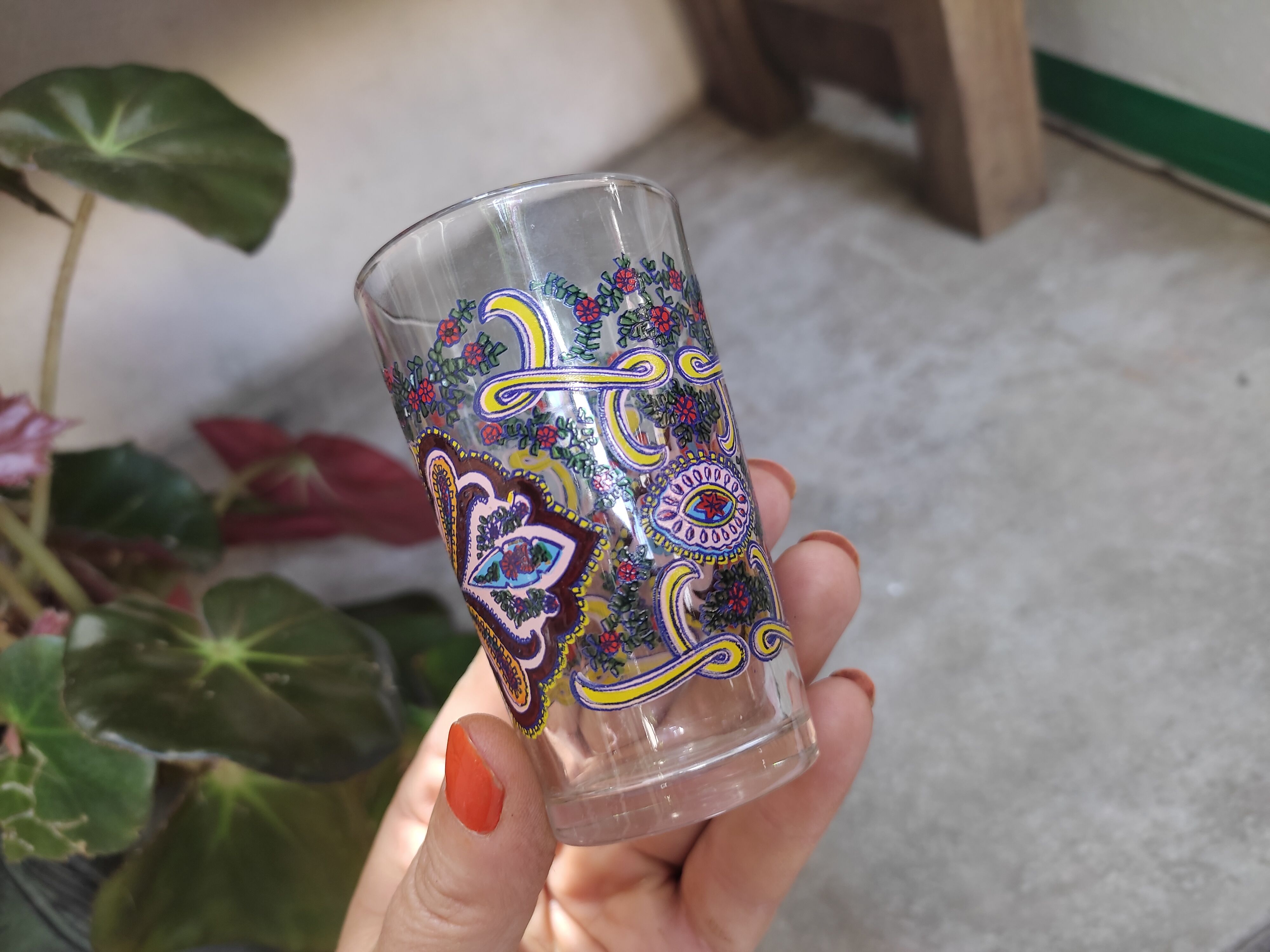 7 tea glasses, orienti pattern